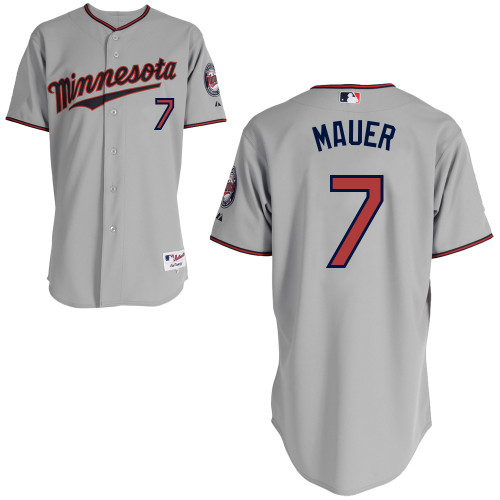 Branded Minnesota Twins 7 Joe Mauer Grey Cool Base MLB Jersey Baseball MLB Jerseys